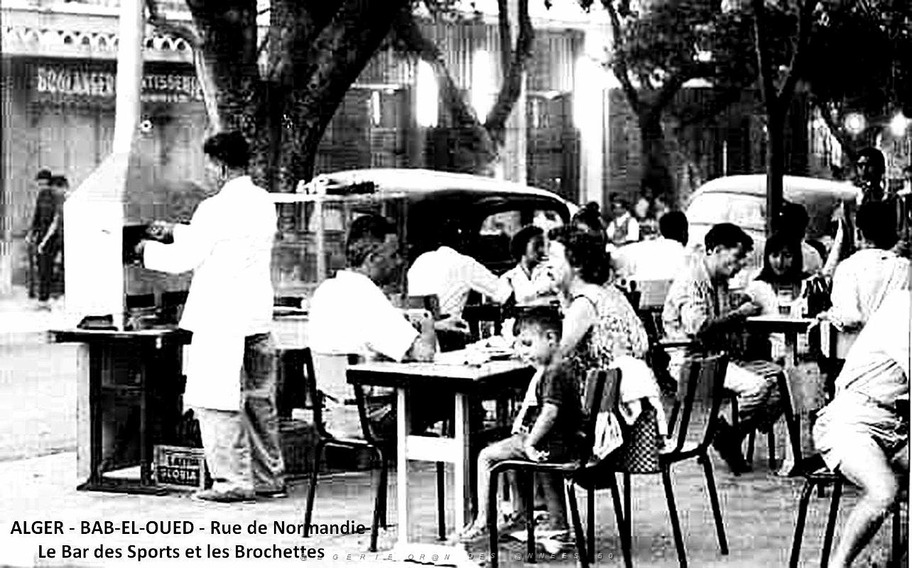 1701- Alger - Bab-el-Oued - Rue de Normandie - Le Bar des Sports et les Brochattes- Doc. Vinaccio.jpg